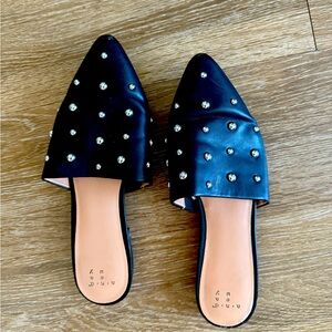 a new day Black Embellished Mules